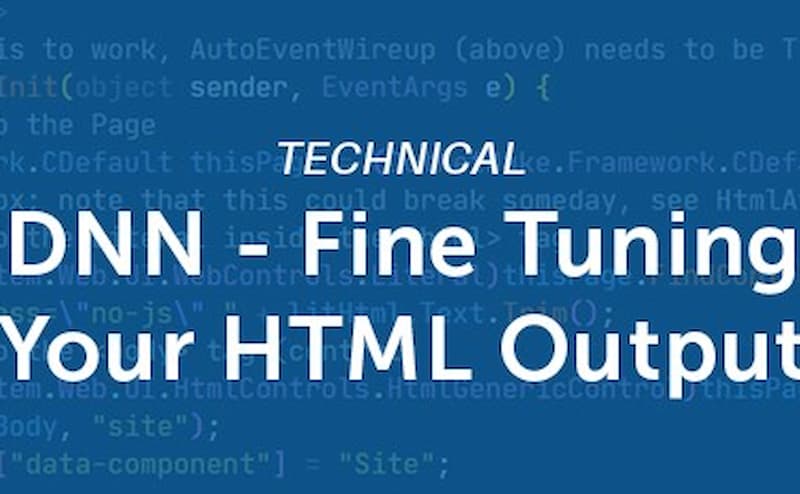 DNN Details 002: Fine Tuning Your HTML Output