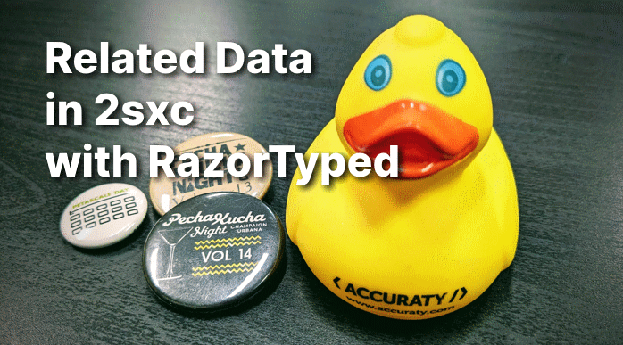 Related Data in 2sxc with RazorTyped